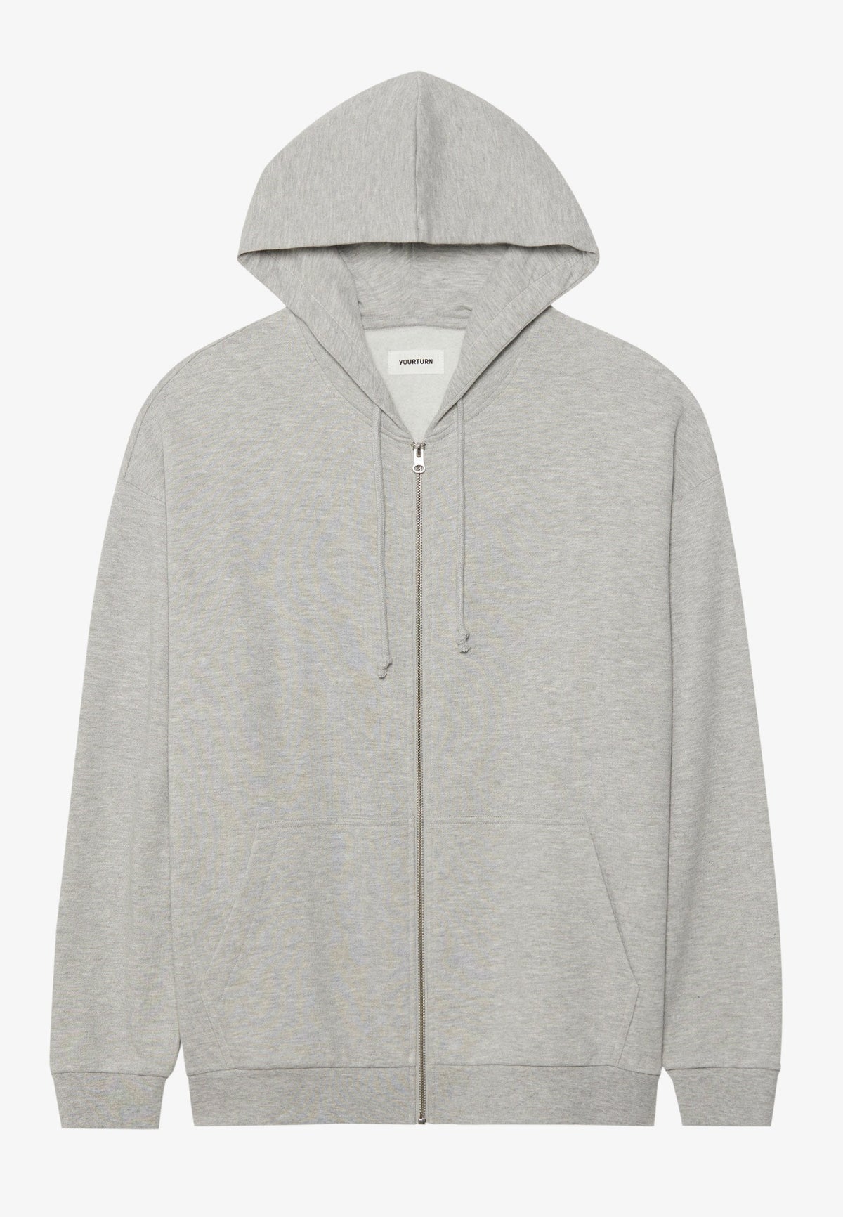 YOURTURN UNISEX 2 PACK - Zip-up Sweatshirt - Mottled Light Grey/black