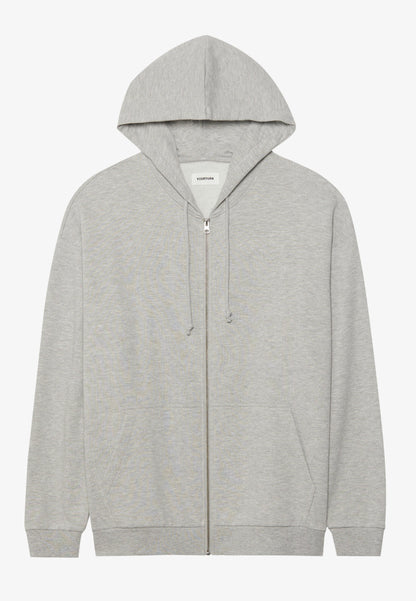 YOURTURN UNISEX 2 PACK - Zip-up Sweatshirt - Mottled Light Grey/black