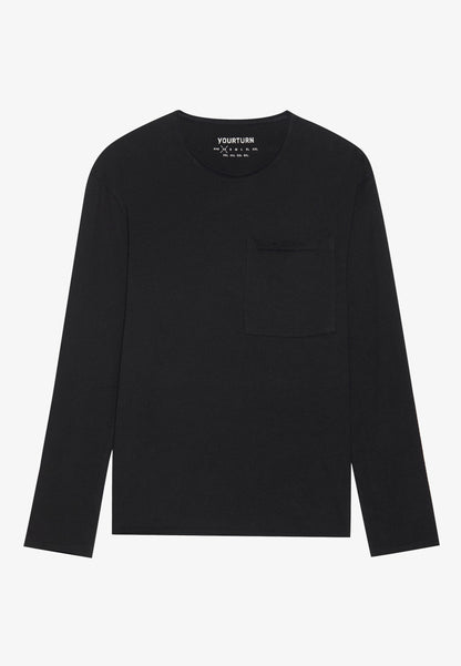 YOURTURN SLOUCHY LONG SLEEVED TOP WITH POCKET UNISEX - Long Sleeved Top - Marshmallow 11-4300 Tcx