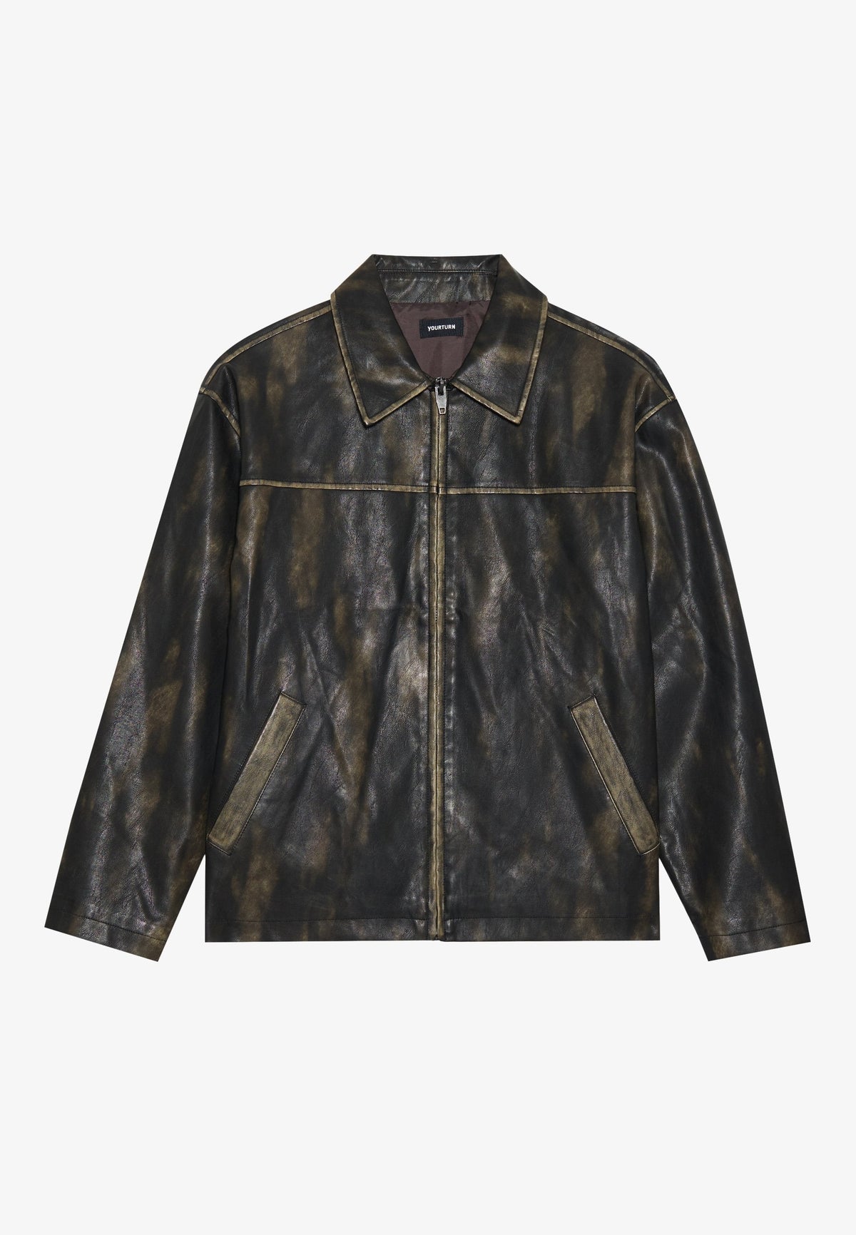 YOURTURN UNISEX - Faux Leather Jacket - Dark Grey