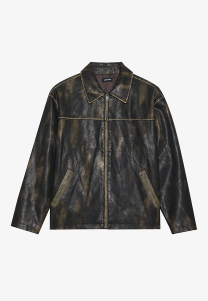 YOURTURN UNISEX - Faux Leather Jacket - Dark Grey