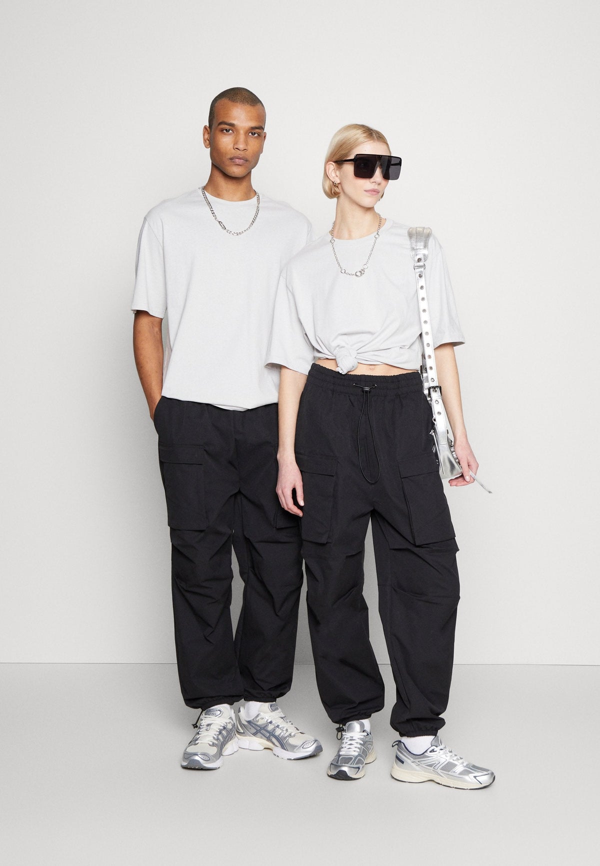 YOURTURN 3Pack Unisex - Basic T-Shirt - Light Blue/Grey/Pink