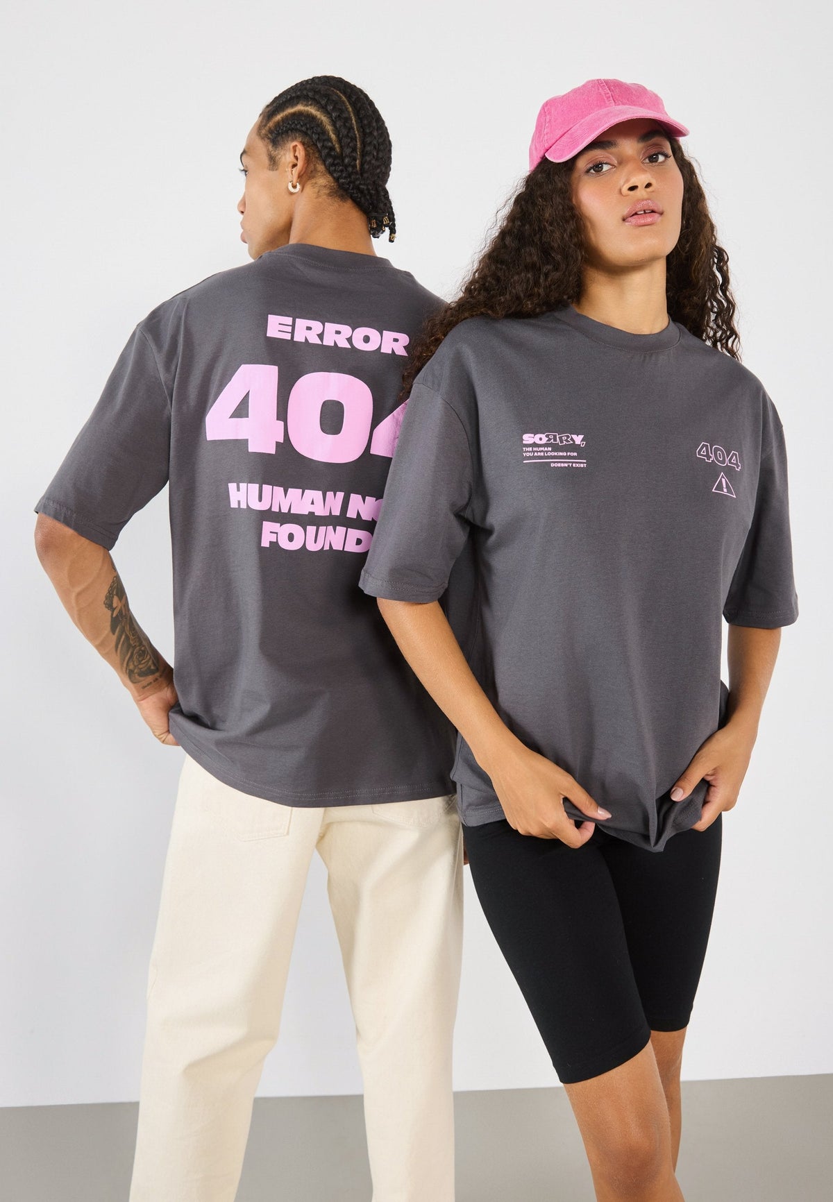 YOURTURN UNISEX - Print T-shirt - Asphalt