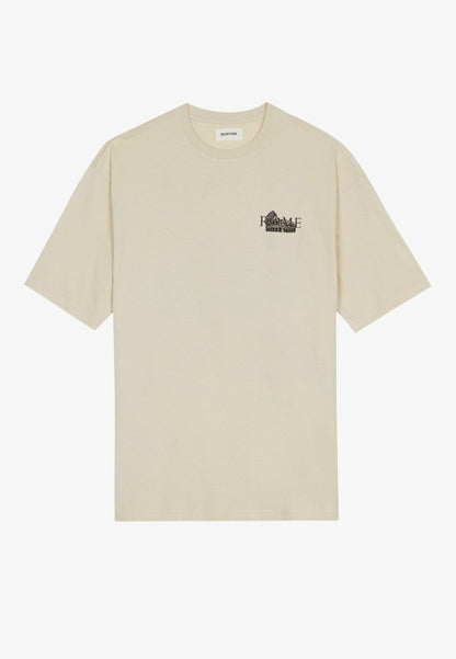 YOURTURN UNISEX - Print T-shirt - Mottled Light Brown