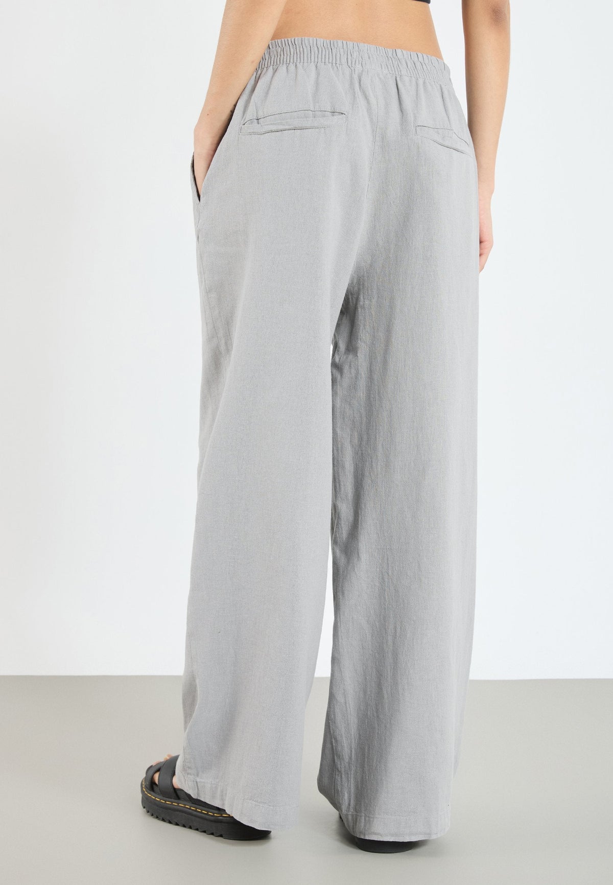 YOURTURN LINEN MIX BLEND UNISEX - Trousers - Ultimate Grey