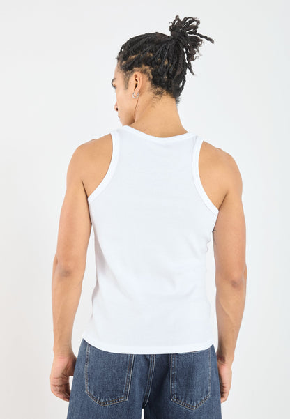 YOURTURN UNISEX 2 PACK WAFFLE VEST - Top - Bright White/true Black