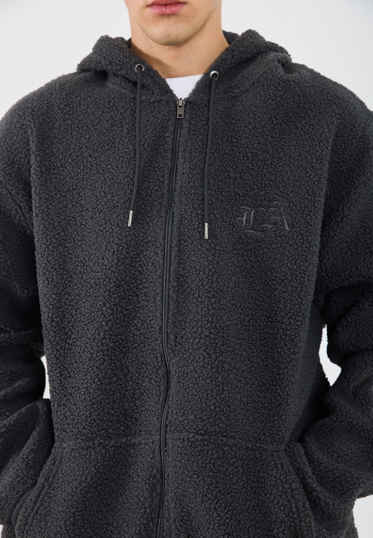 YOURTURN TEDDY JACKET UNISEX - Fleece Jacket - Forged Iron
