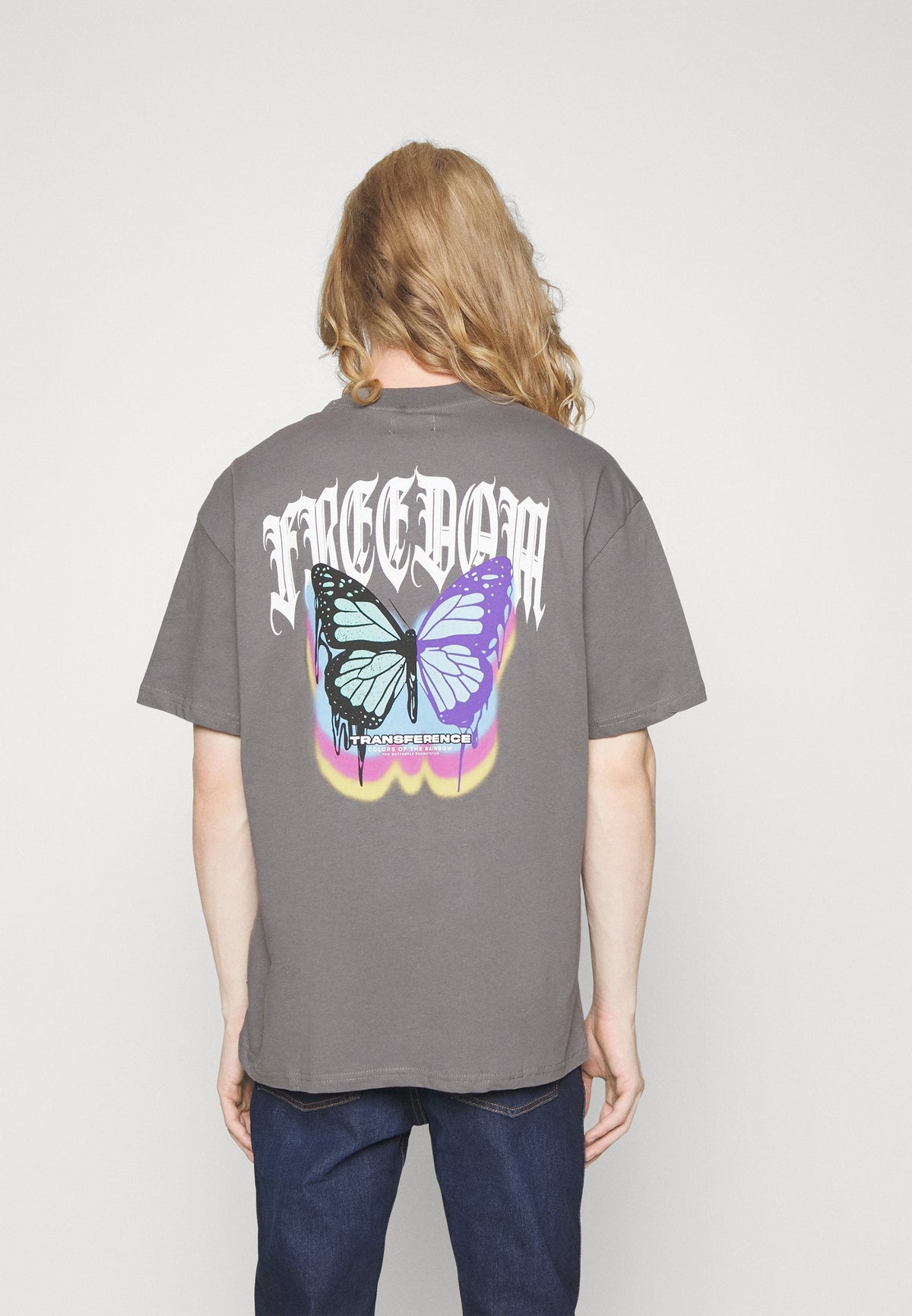 YOURTURN Unisex - Print T-Shirt - Dark Grey