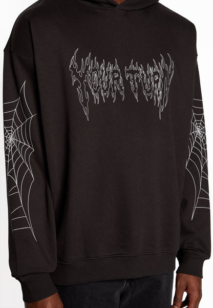 YOURTURN Spiderweb Unisex - Hoodie - Black