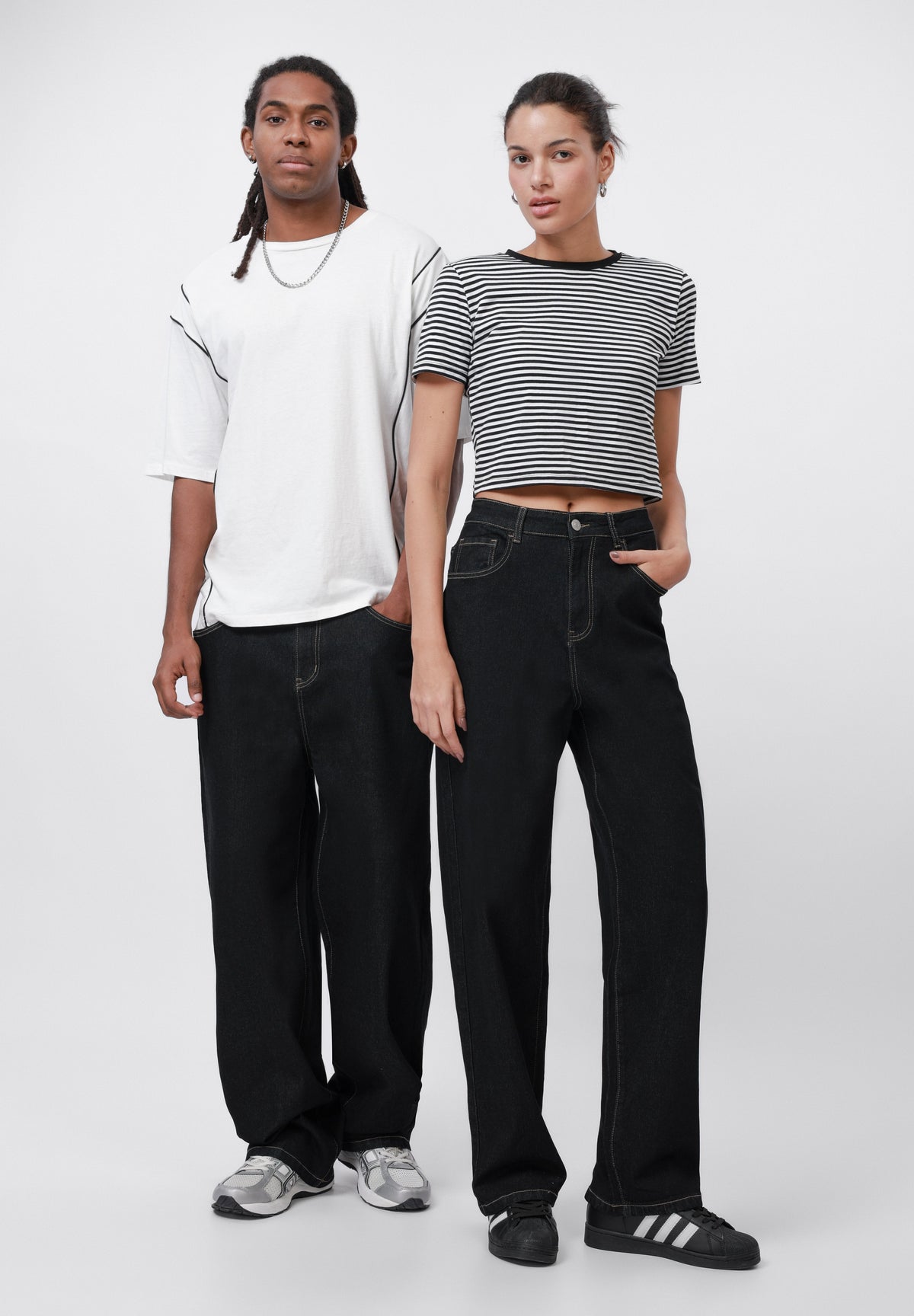 YOURTURN UNISEX - Baggy Jeans - Dark Blue