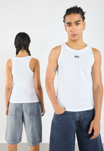 YOURTURN UNISEX 2 PACK WAFFLE VEST - Top - Bright White/true Black