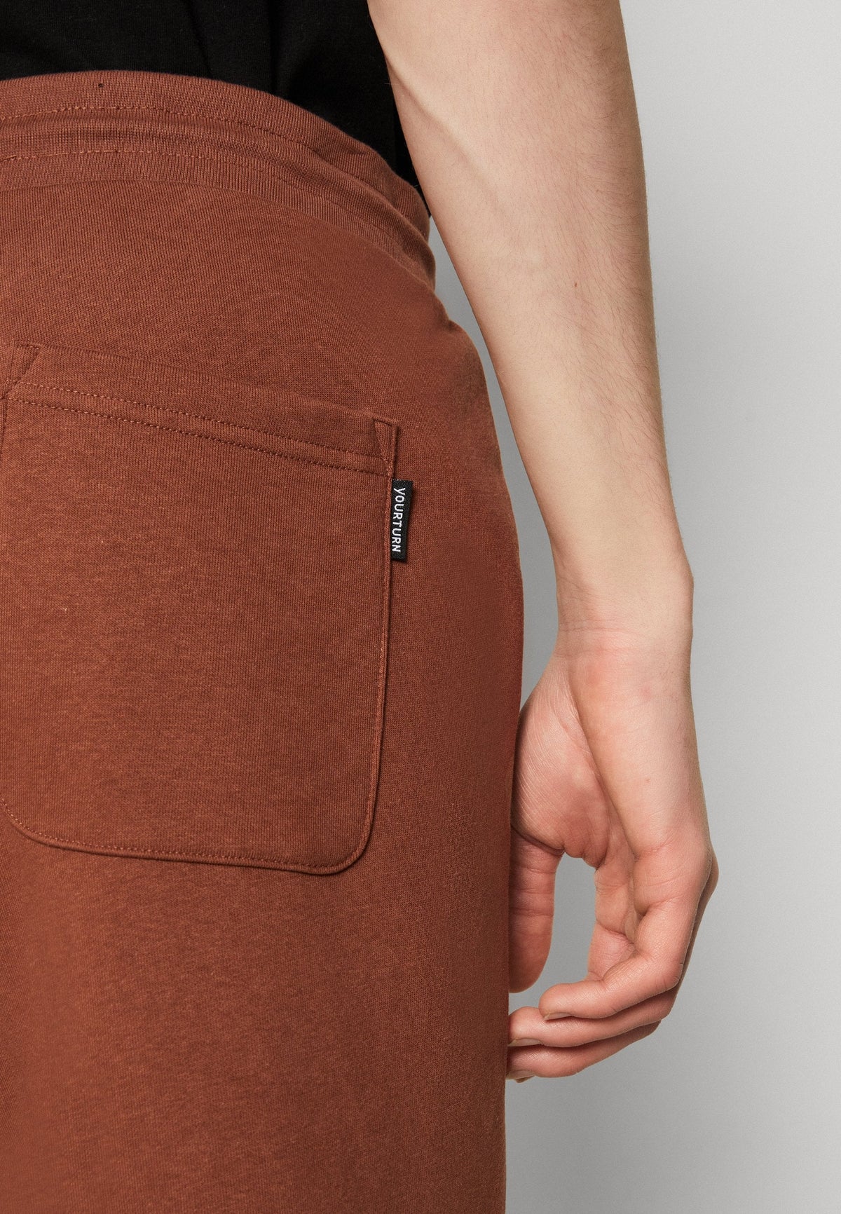 YOURTURN Unisex 2 Pack- Tracksuit Bottoms - Brown/Off-White