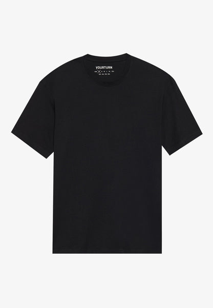 YOURTURN UNISEX 5 PACK BASIC LOOSE T-SHIRT - Basic T-shirt - Black