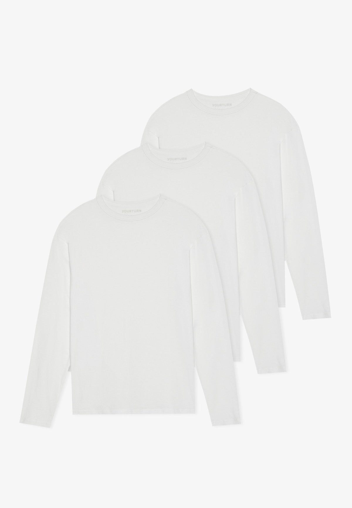 YOURTURN UNISEX 3 PACK - Long Sleeved Top - White/black/dark Grey