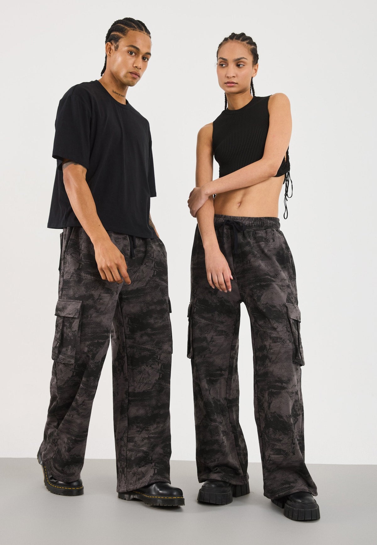 YOURTURN UNISEX - Cargo Trousers - Grey