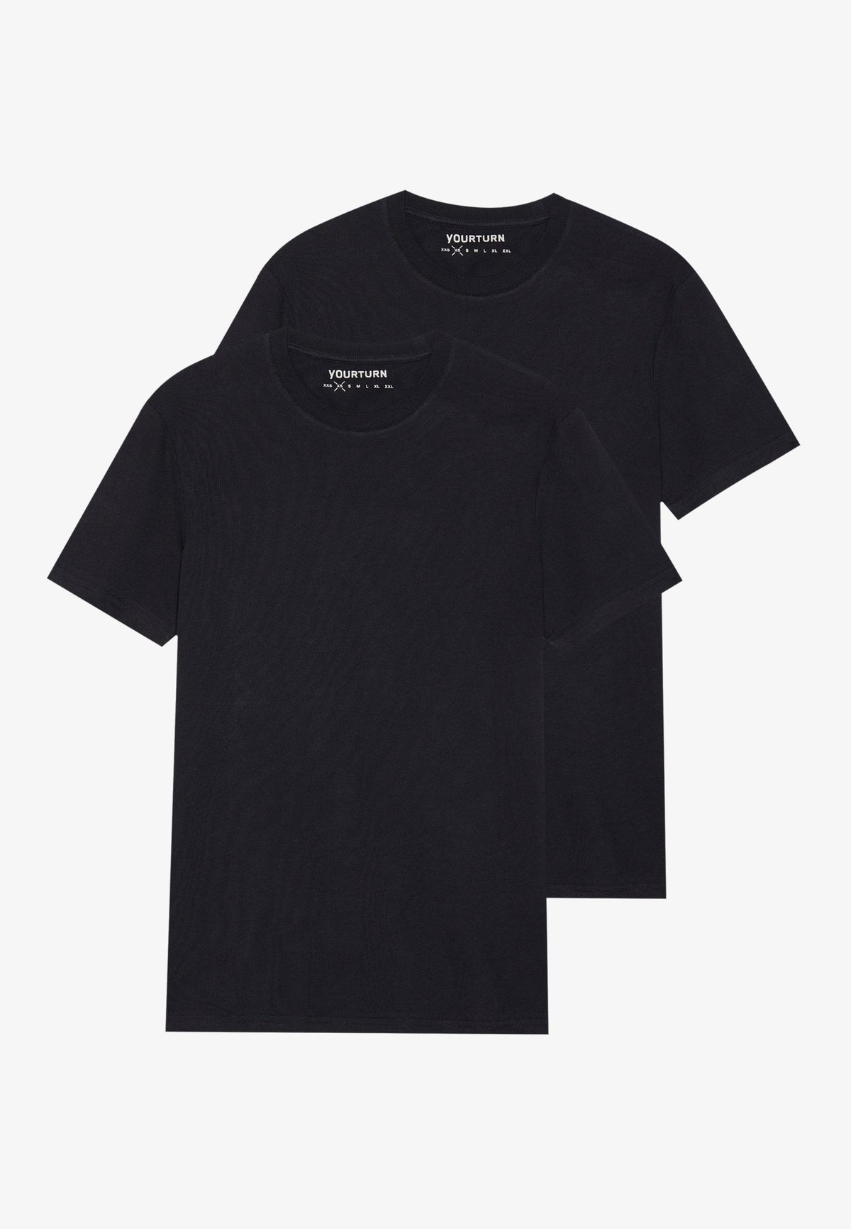 YOURTURN UNISEX 2 PACK BASIC REGULAR T SHIRT - Basic T-shirt - Bright White/true Black