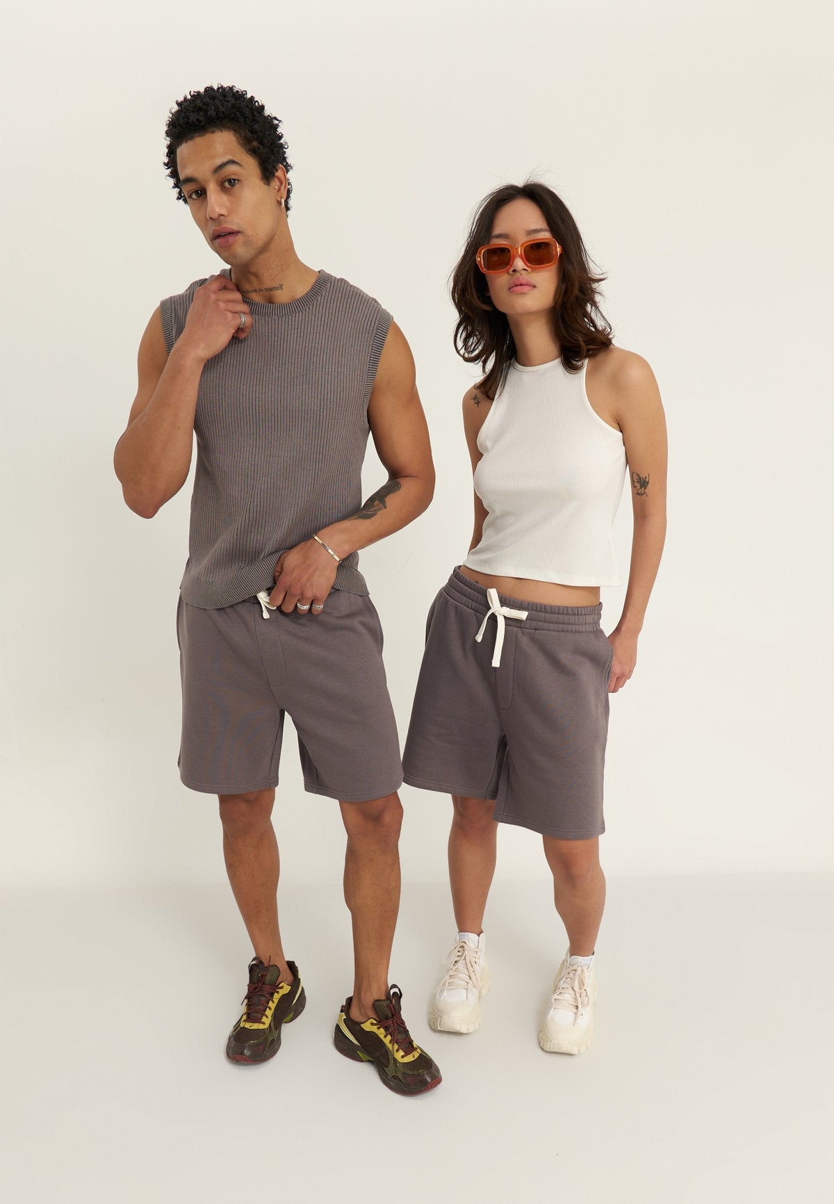 YOURTURN UNISEX 2 PACK - Tracksuit Bottoms - Dark Grey/black