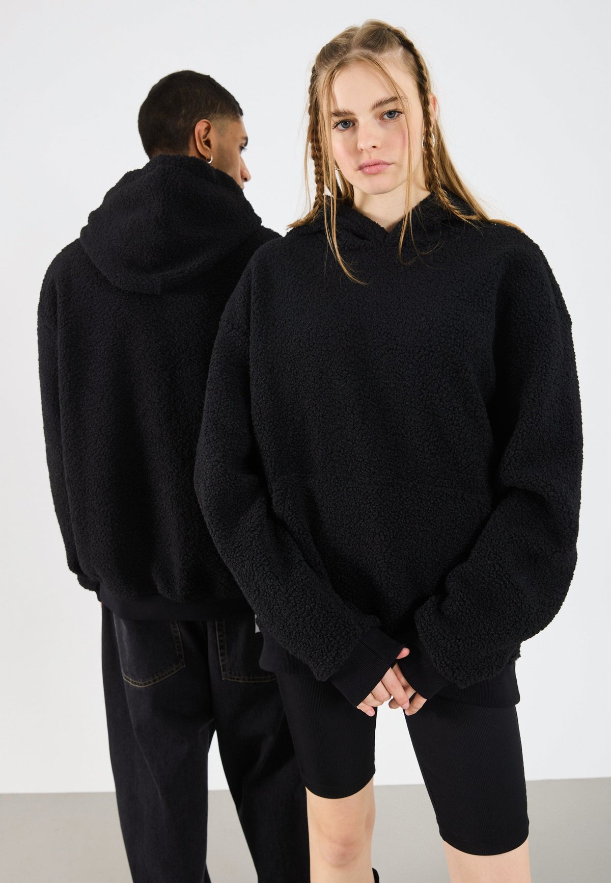 YOURTURN SHERPA BASIC UNISEX - Hoodie - Black