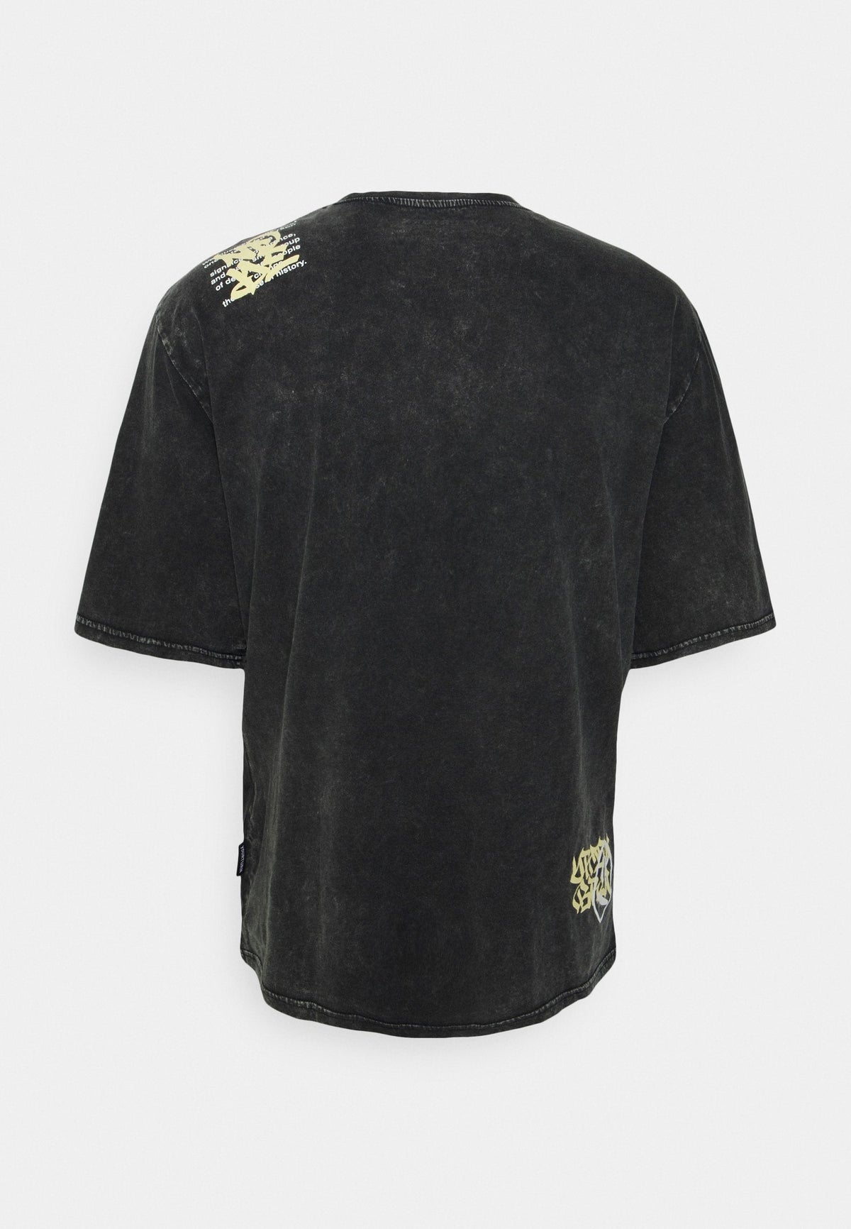 YOURTURN Print Wash Unisex - Print T-Shirt - Black