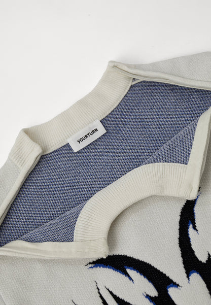 YOURTURN ADAPTIVE TRIBAL JUMPER UNISEX - Jumper - Off-white