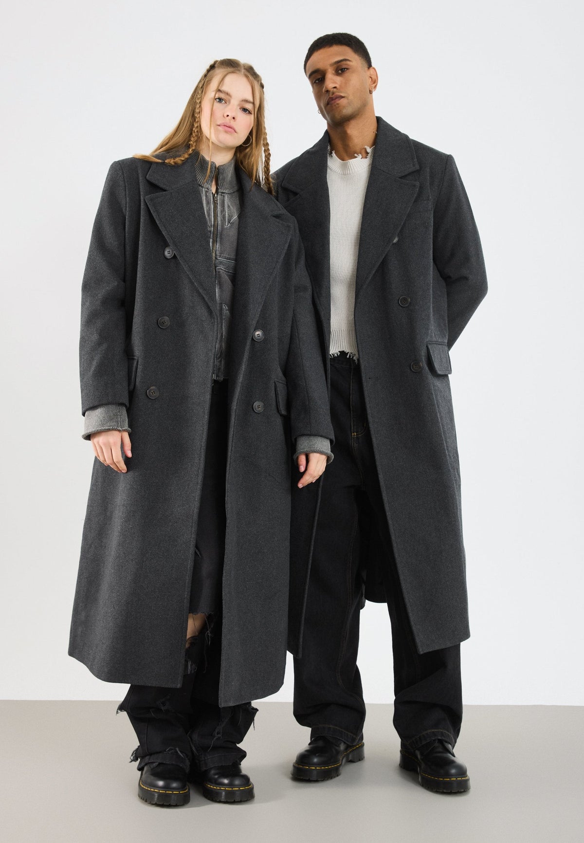 YOURTURN UNISEX - Classic Coat - Dark Grey
