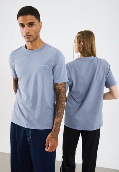 YOURTURN UNISEX - Print T-shirt - Washed Blue