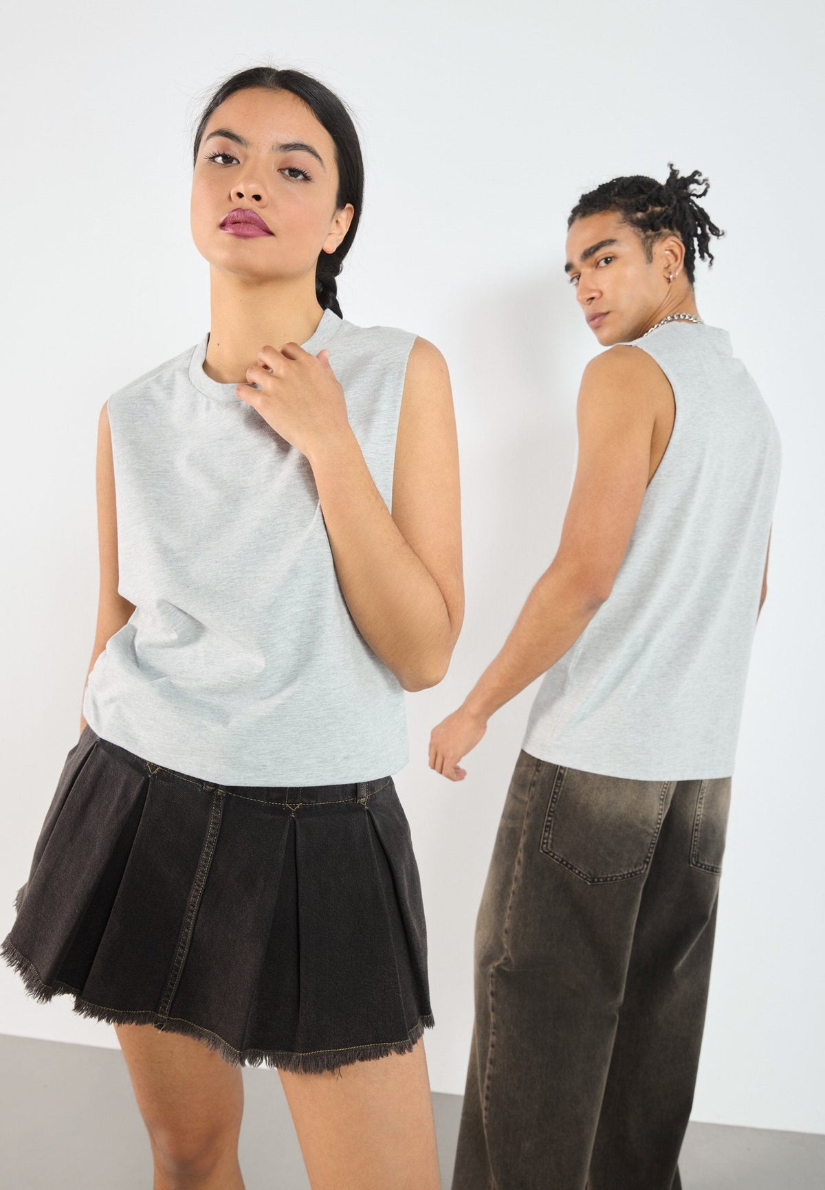 YOURTURN UNISEX 3 PACK - Top - True Black/bright White/mottled Light Grey
