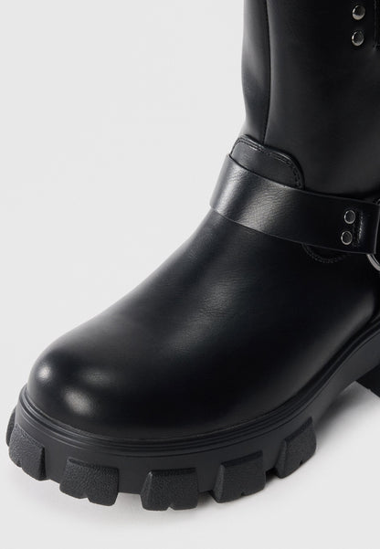 YOURTURN UNISEX - Cowboy/biker Ankle Boot - Black