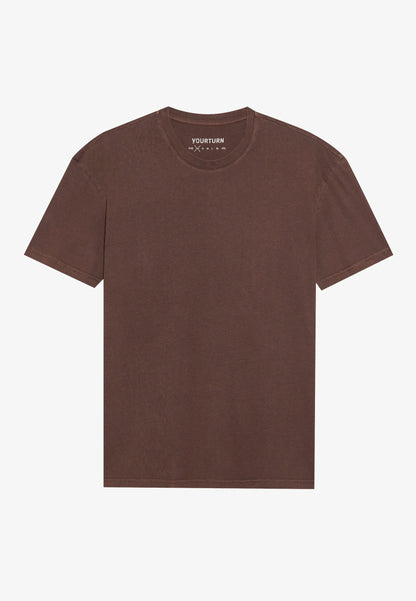 YOURTURN UNISEX BASIC GARMENT WASHED - Basic T-shirt - Taupe