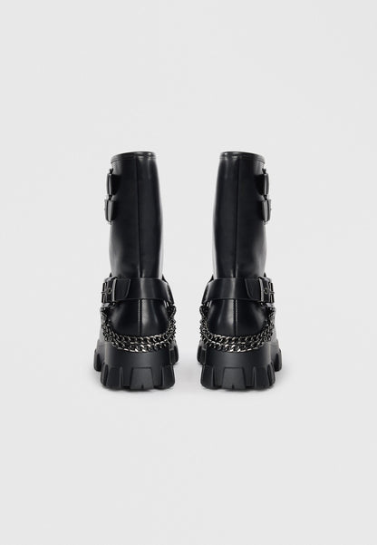 YOURTURN UNISEX - Cowboy/biker Ankle Boot - Black