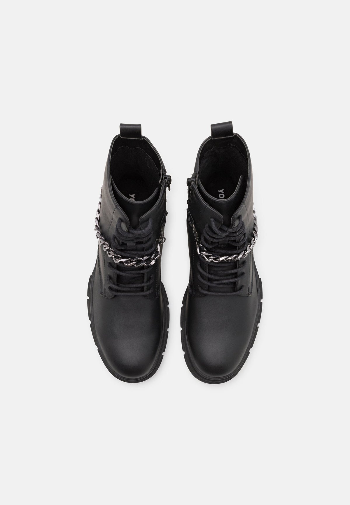 YOURTURN Unisex - Lace-Up Ankle Boots - Black