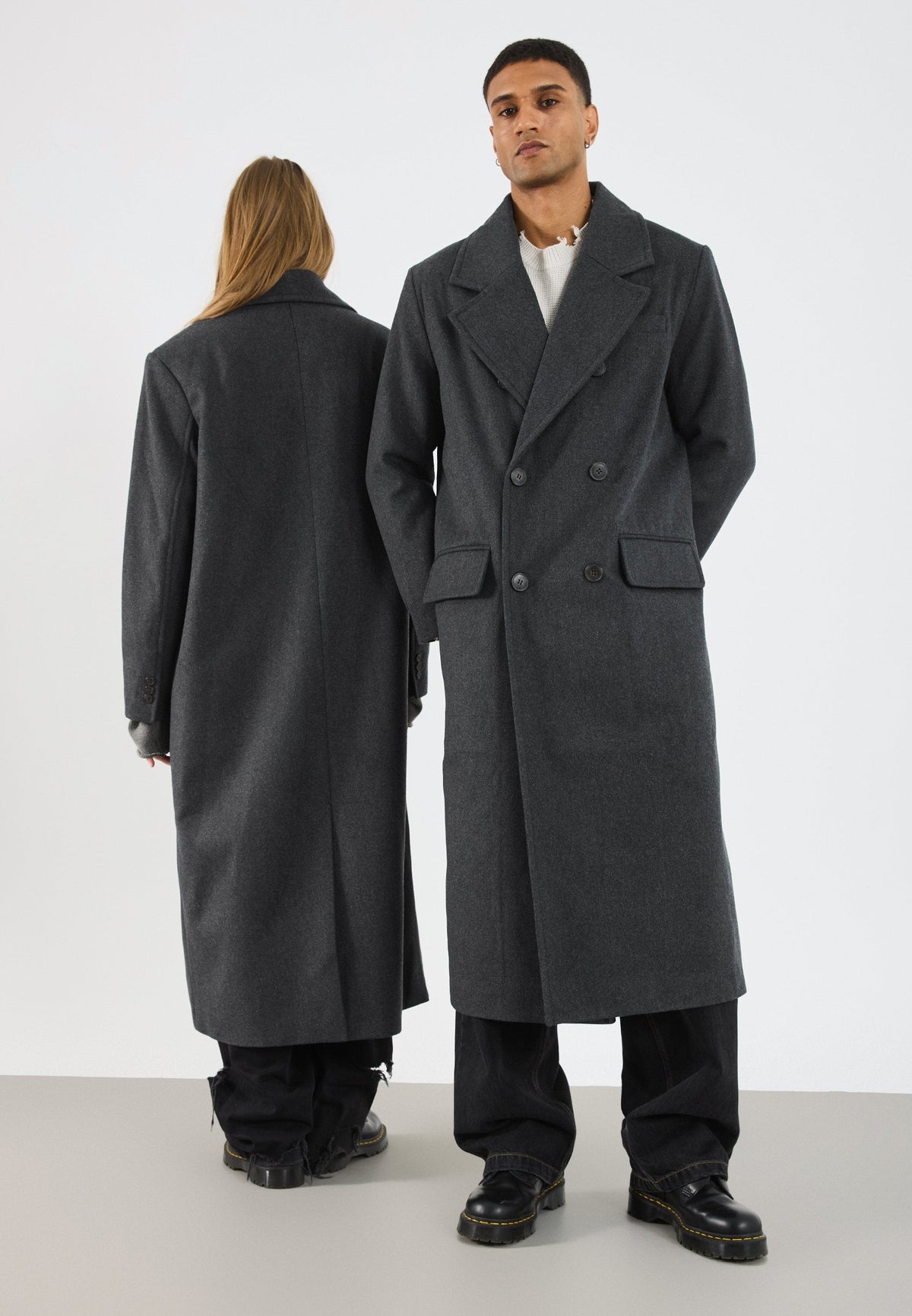 YOURTURN UNISEX - Classic Coat - Dark Grey