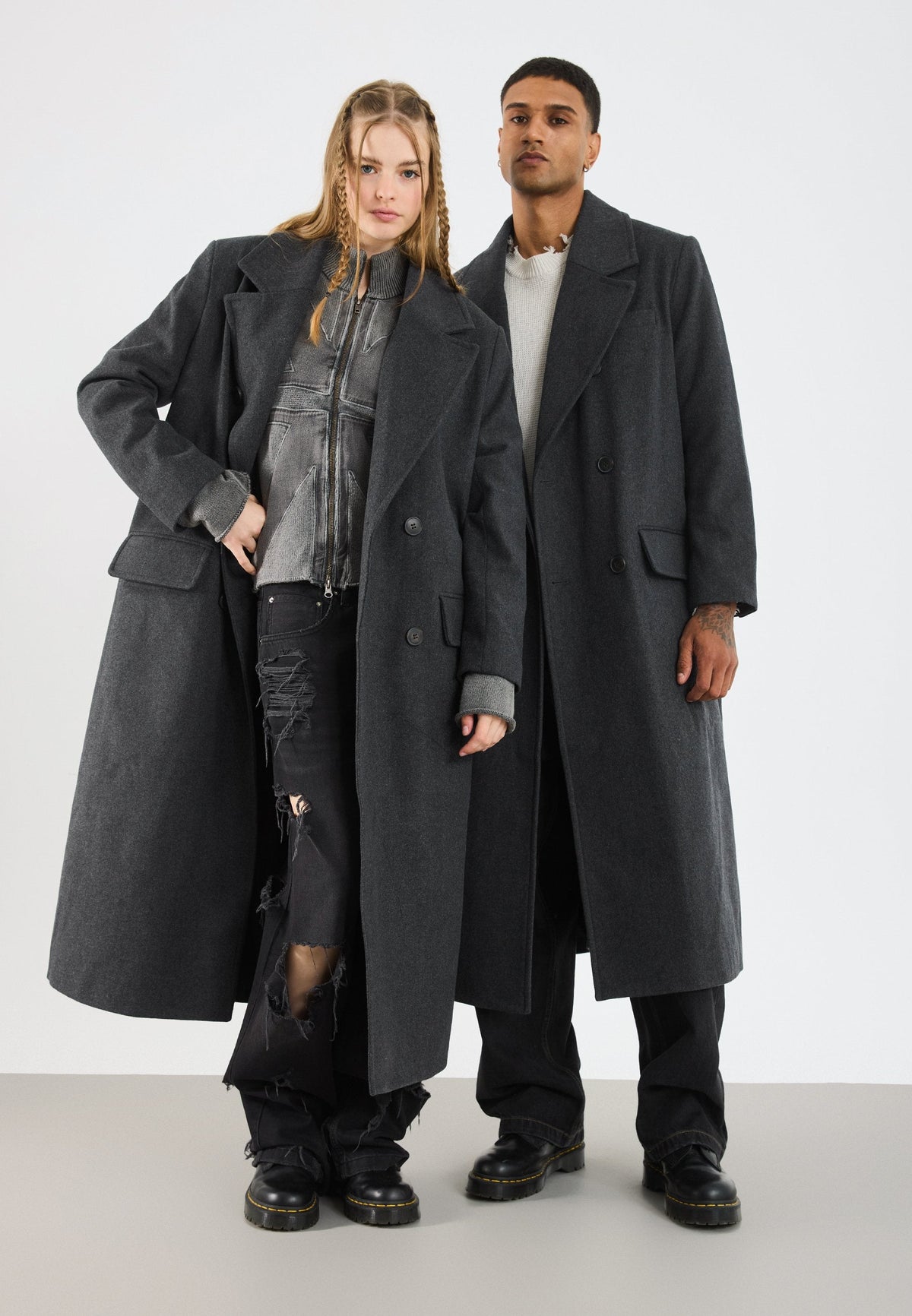 YOURTURN UNISEX - Classic Coat - Dark Grey