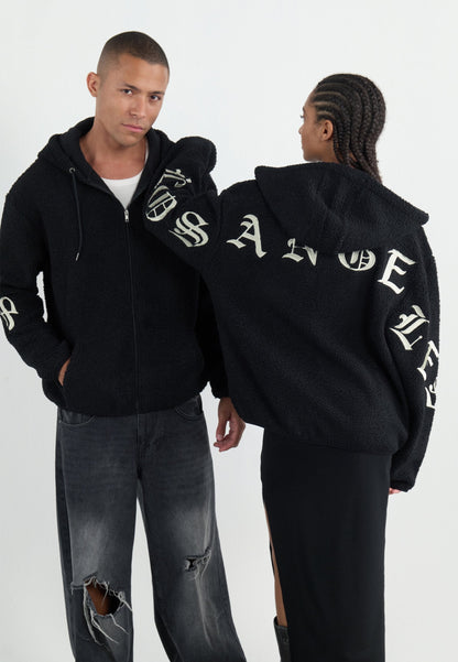 YOURTURN TEDDY JACKET UNISEX - Fleece Jacket - Black