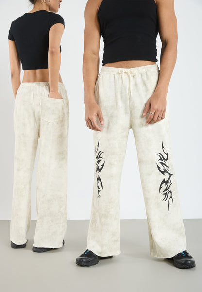 YOURTURN UNISEX - Tracksuit Bottoms - Stonewashed