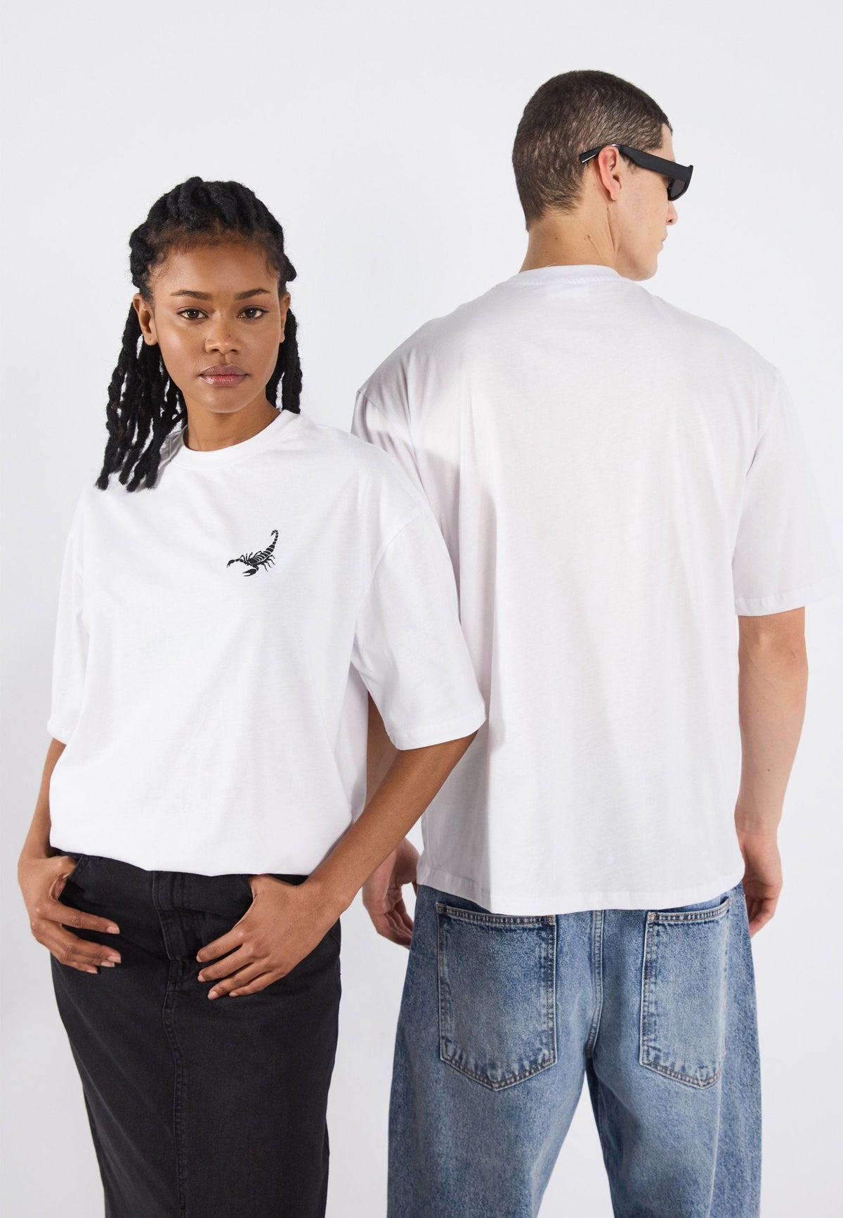 YOURTURN UNISEX 2 PACK - Print T-shirt - True Black/bright White