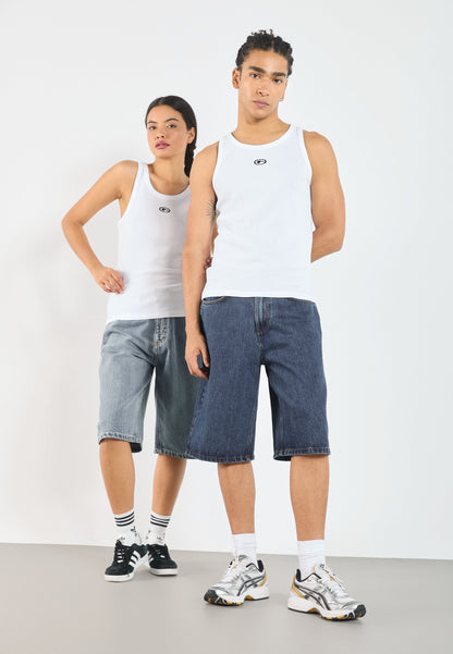 YOURTURN UNISEX 2 PACK WAFFLE VEST - Top - Bright White/true Black