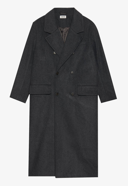 YOURTURN UNISEX - Classic Coat - Dark Grey
