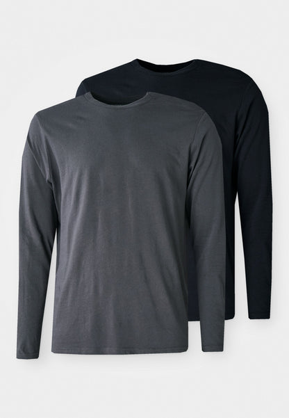 YOURTURN 2 PACK - Long Sleeved Top - True Black/forged Iron