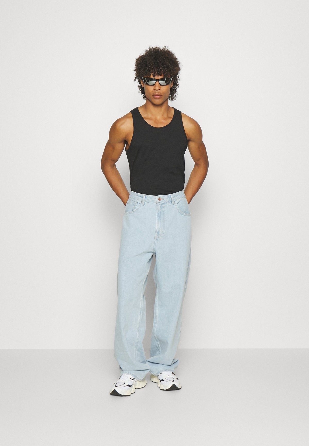 YOURTURN Baggy Jeans Unisex - Relaxed Fit Jeans - Light Blue Denim