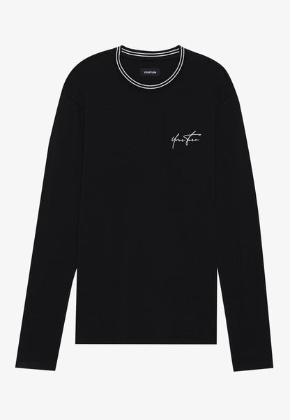 YOURTURN UNISEX - Long Sleeved Top - True Black