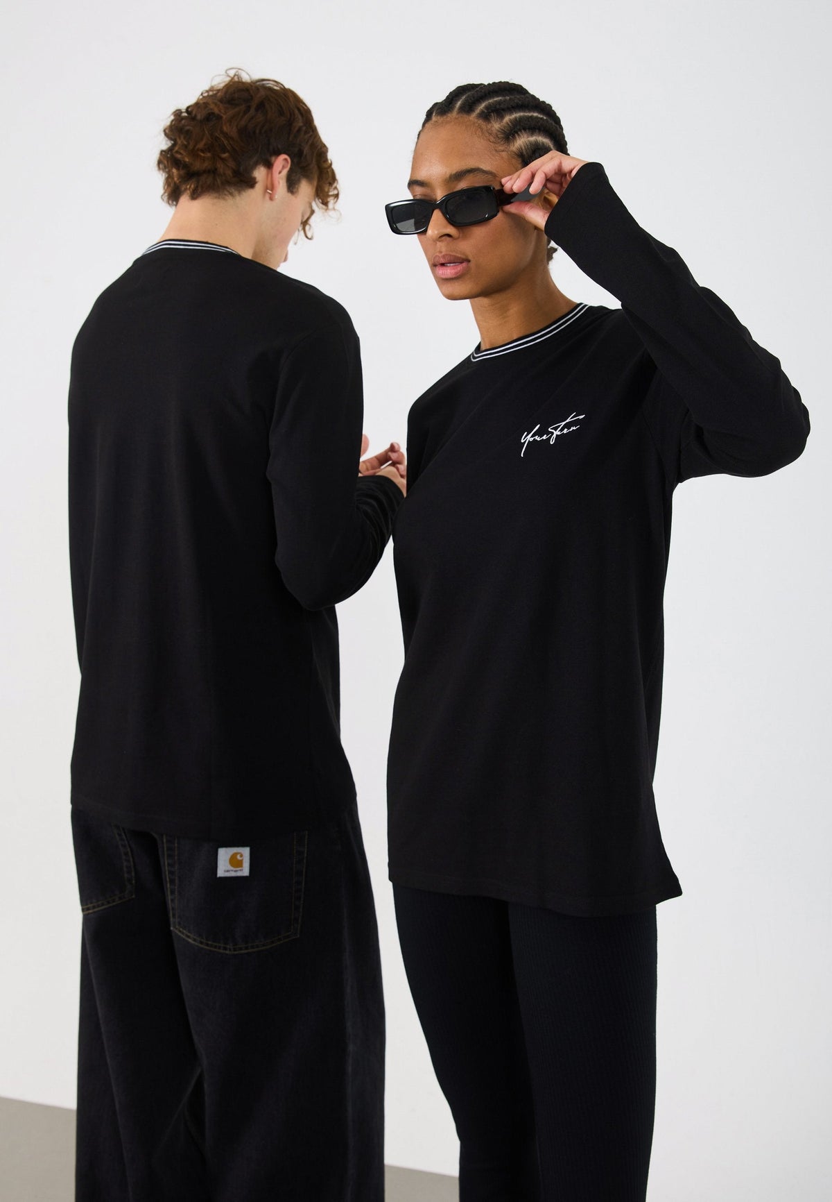 YOURTURN UNISEX - Long Sleeved Top - True Black