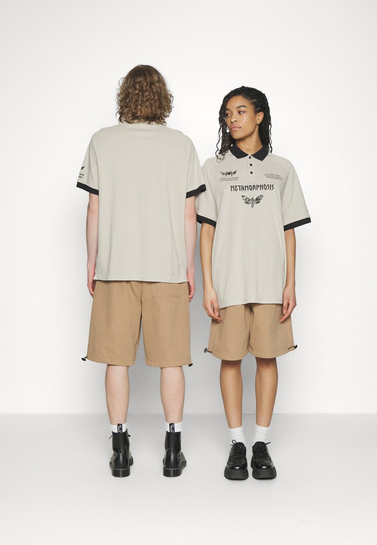 YOURTURN Genderless Parachute - Shorts - Brown