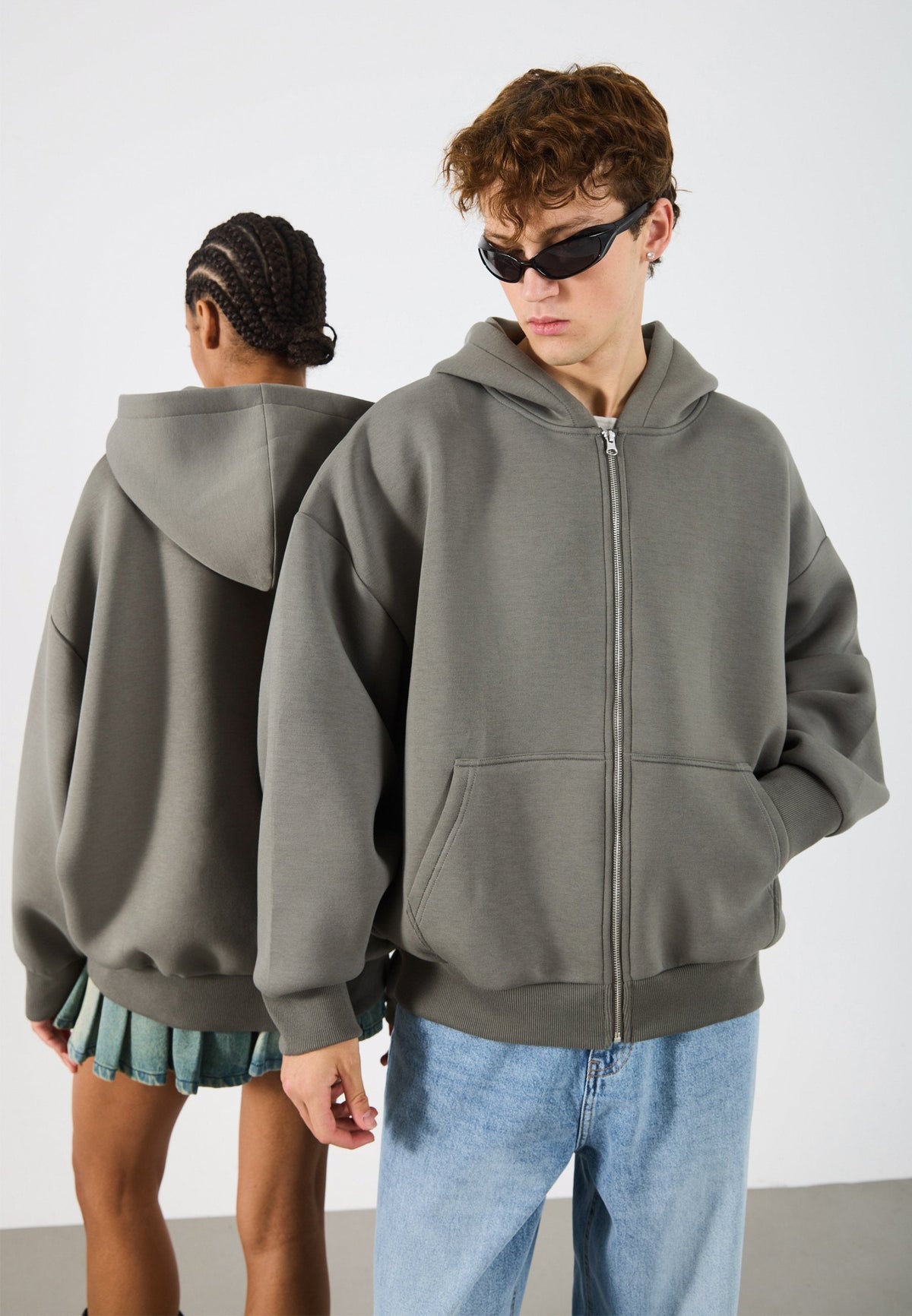 YOURTURN SCUBA ZIP UNISEX - Zip-up Sweatshirt - Castor Gray