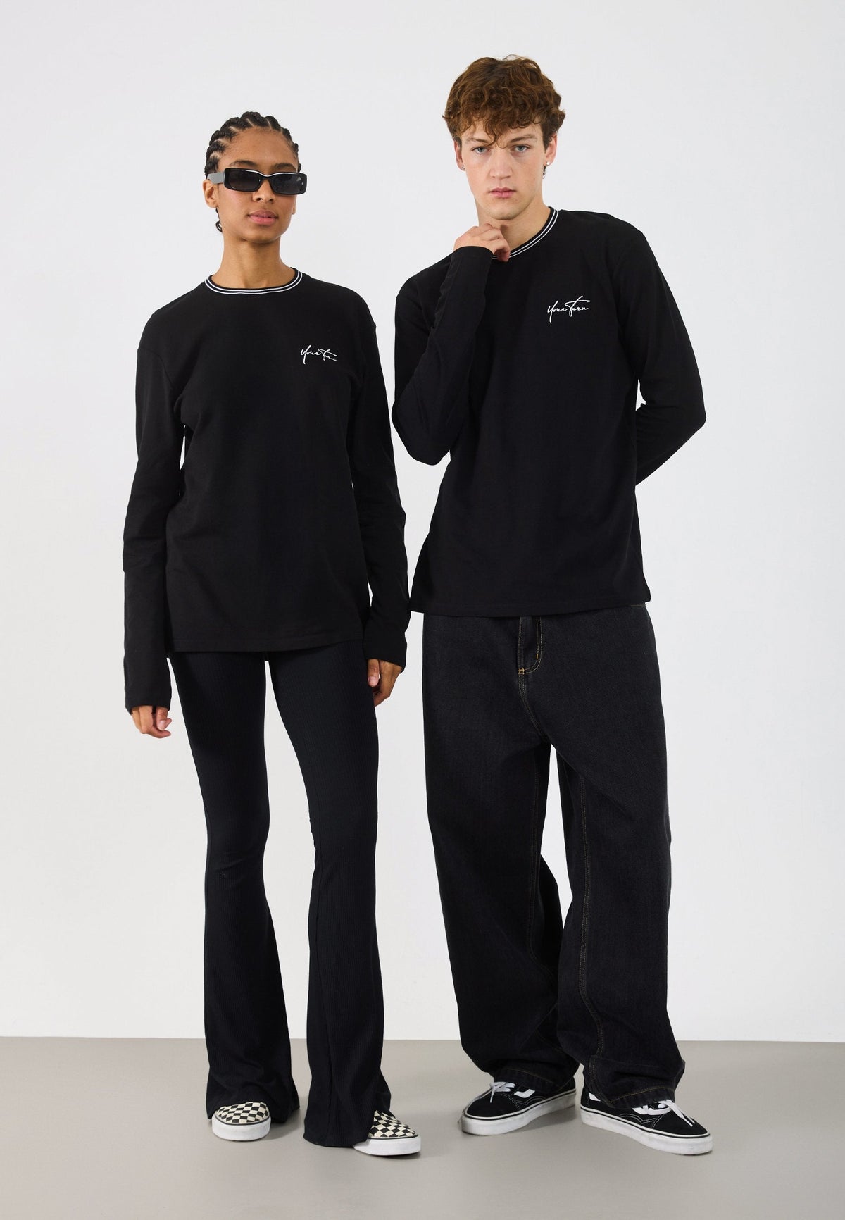 YOURTURN UNISEX - Long Sleeved Top - True Black