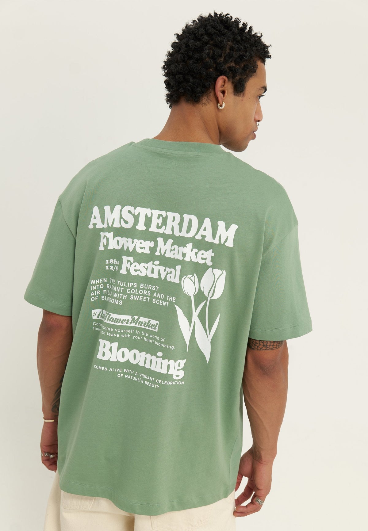 YOURTURN UNISEX - Print T-shirt - Green