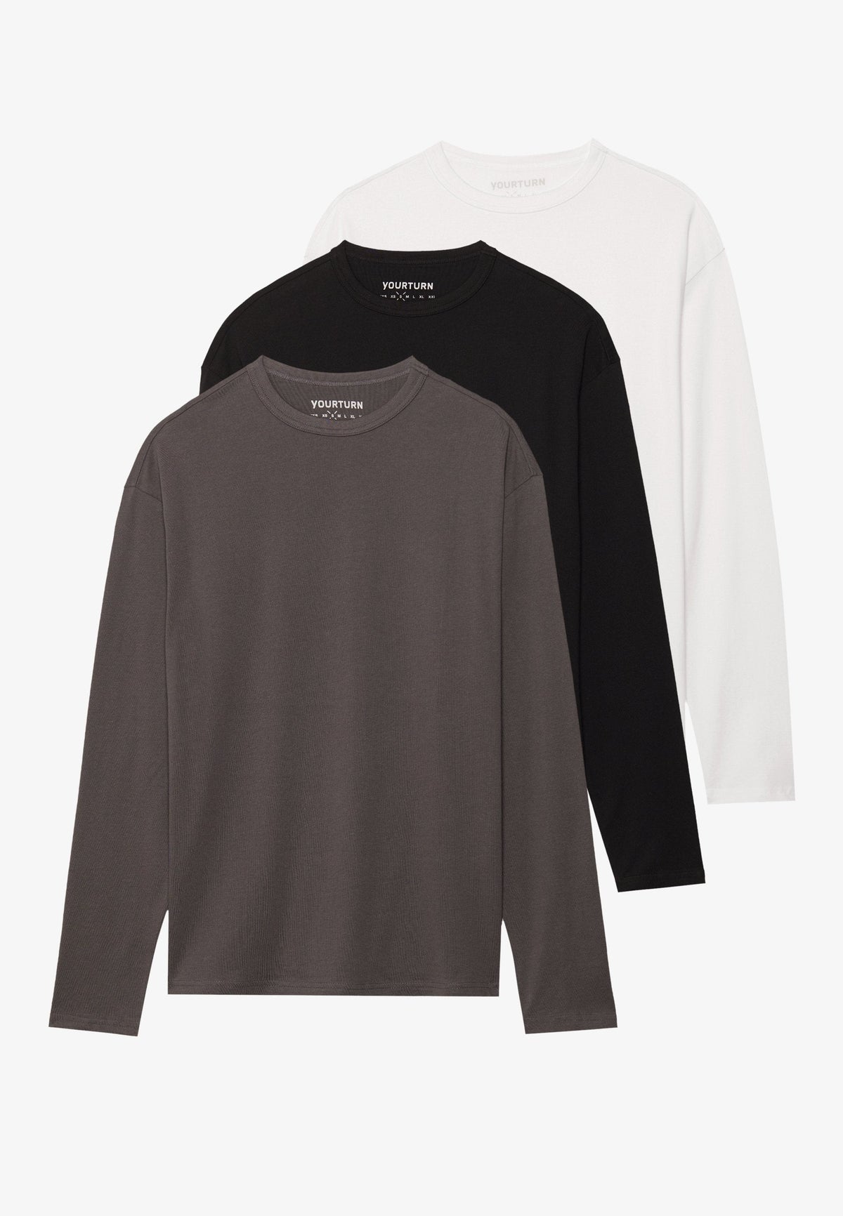 YOURTURN UNISEX 3 PACK - Long Sleeved Top - White