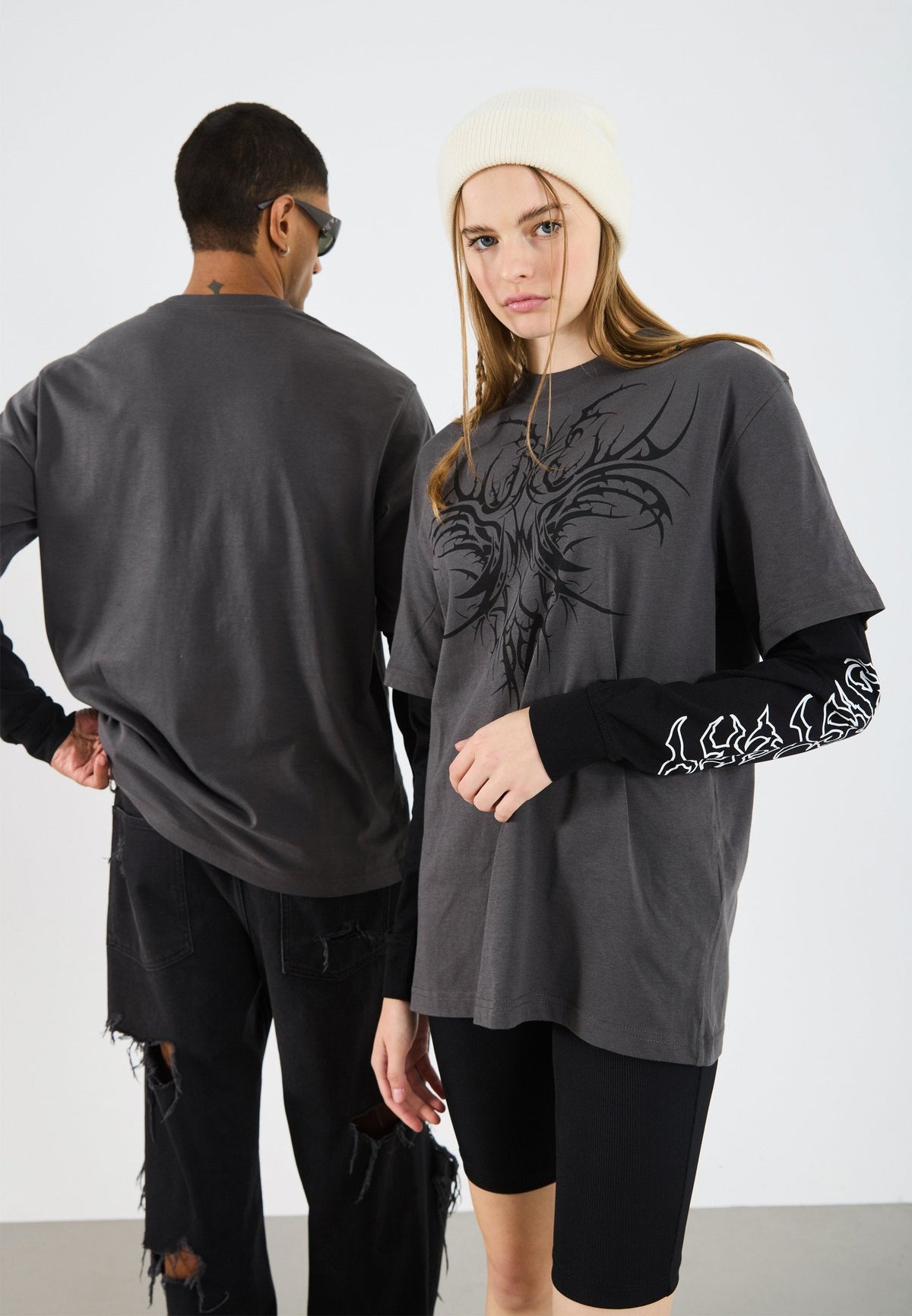 YOURTURN UNISEX - Long Sleeved Top - Asphalt