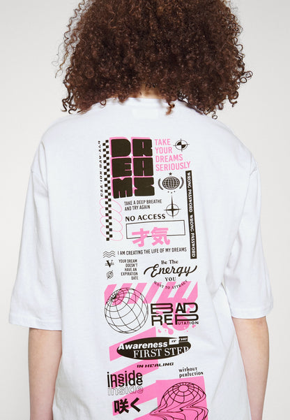 YOURTURN Unisex - Print T-Shirt - White