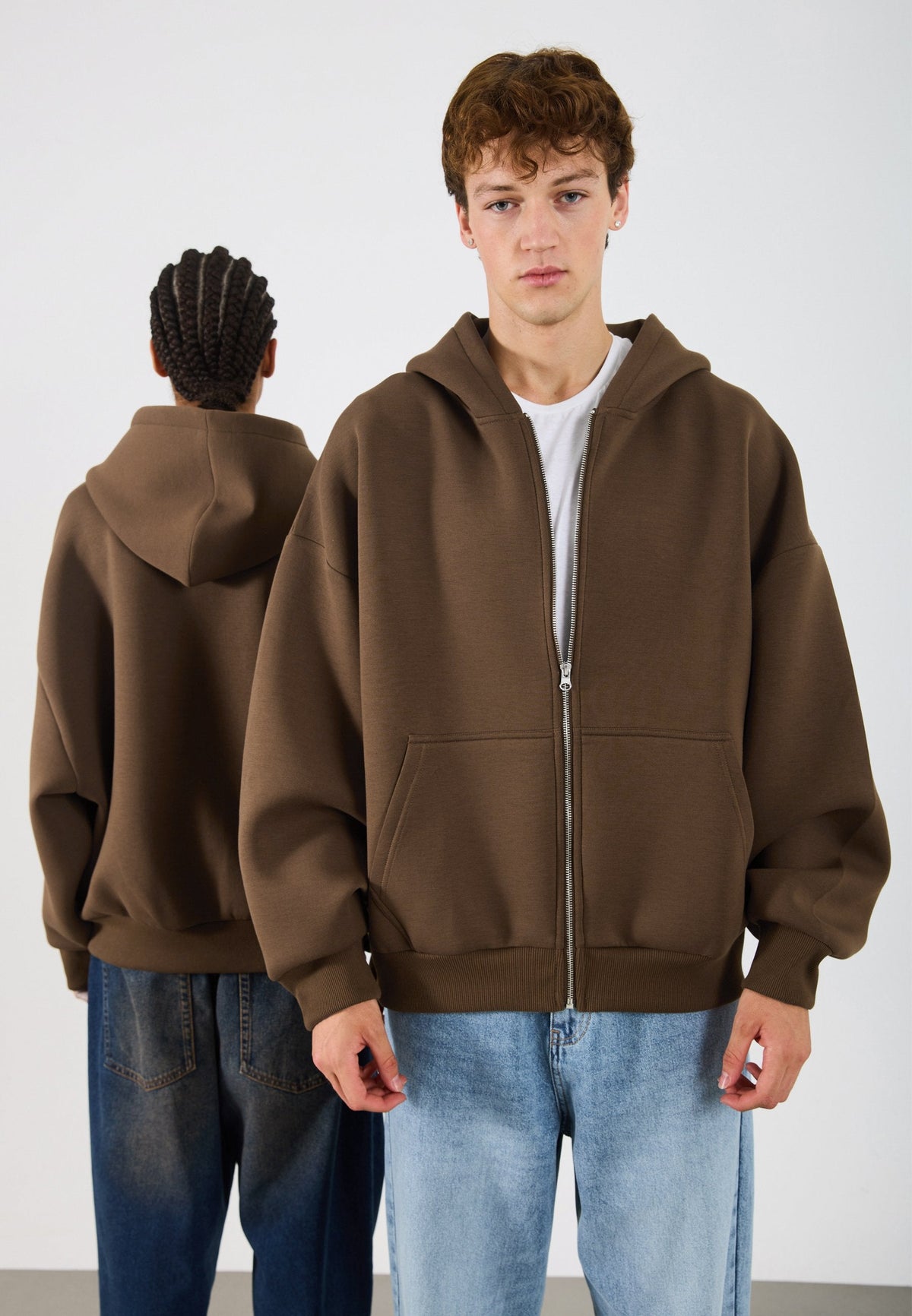 YOURTURN SCUBA ZIP UNISEX - Zip-up Sweatshirt - Coffee Liqueur